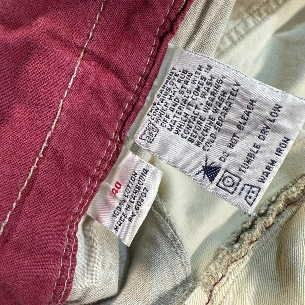 Union Bay Tan 100% Cotton Cargo Shorts Men's Size 40.